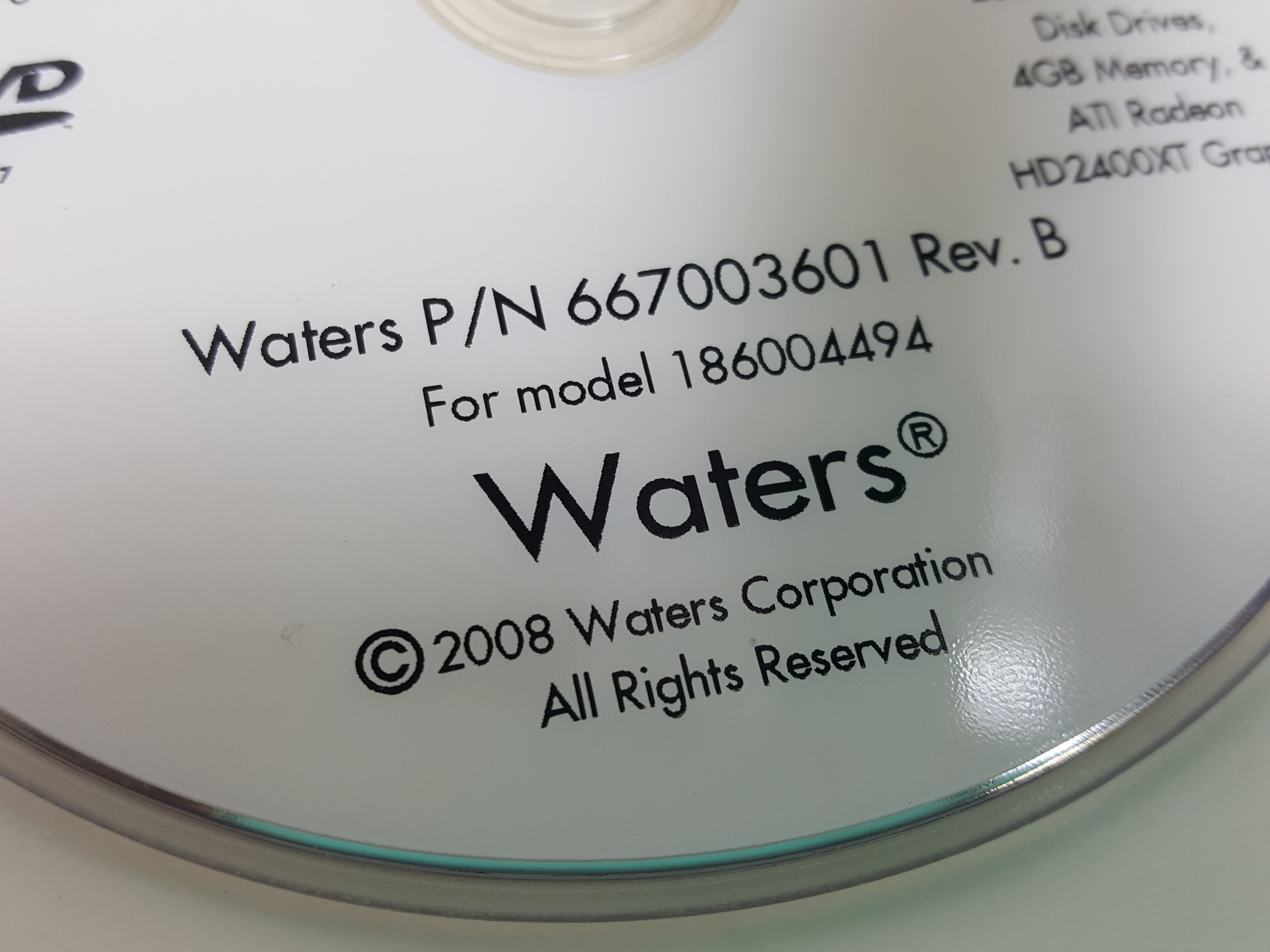 Image of Waters Corporation Microsoft Windows XP SP2 Restore Software for MassLynx 4.1