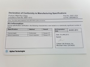 Thumbnail image of 21 x Agilent Technologies RNA Pico Chips & 3 x Electrode Cleaners for 2100 Lab