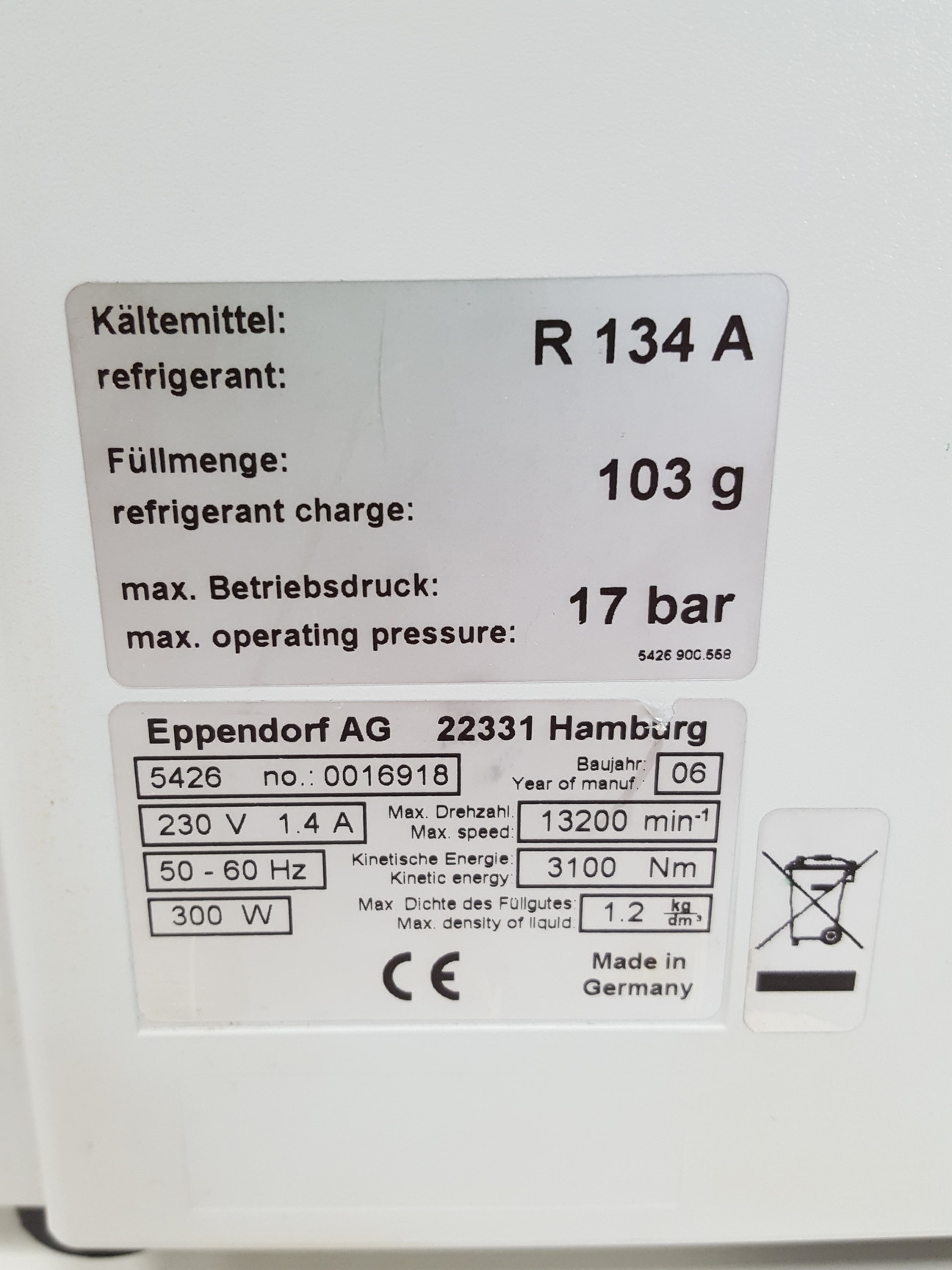 Image of Eppendorf 5415 R Benchtop Centrifuge Lab Spares or Repairs
