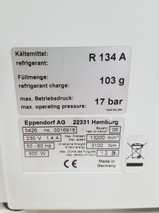 Thumbnail image of Eppendorf 5415 R Benchtop Centrifuge Lab Spares or Repairs