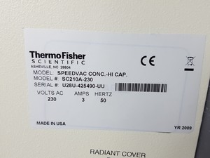 Thumbnail image of Thermo Scientific SpeedVac Concentrator System, XDS5 Pump Labconco Cold Trap Lab
