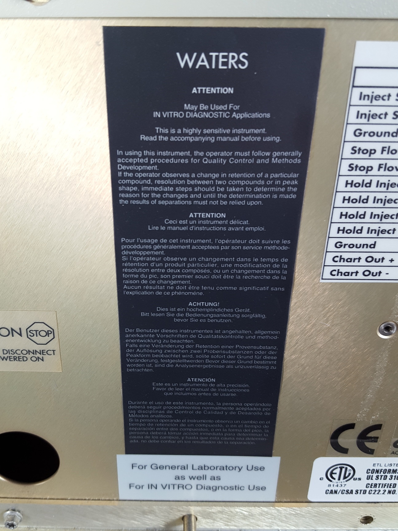 Image of Waters Alliance 2965 HPLC + Micromass Quattro Micro API Mass Spec, QAA117 Lab