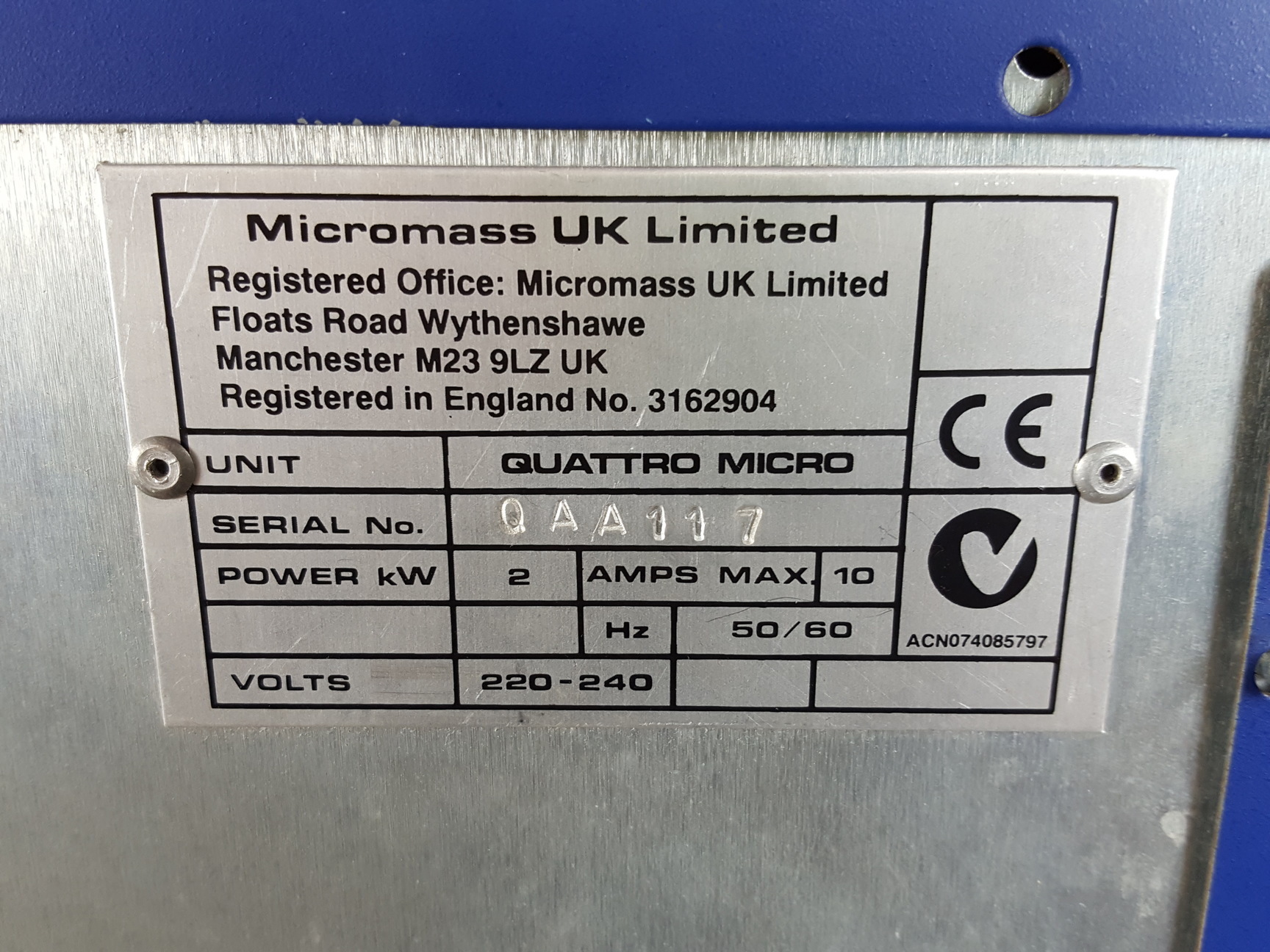 Image of Waters Alliance 2965 HPLC + Micromass Quattro Micro API Mass Spec, QAA117 Lab