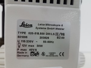 Thumbnail image of Leica Microscope Type 020-518.500 DM/LS II/98 with 5 x C Plan Objectives Lab