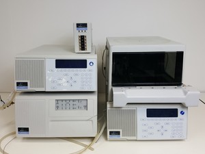 Thumbnail image of Perkin Elmer Series 200 UV/Vis HPLC + HP 1100 G1316A Col Comp Lab