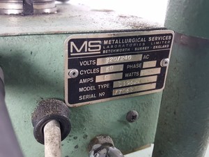Thumbnail image of Metaserv Automatic Mounting Press Unit C1960A & 2 x Specimen Storage Cabinets
