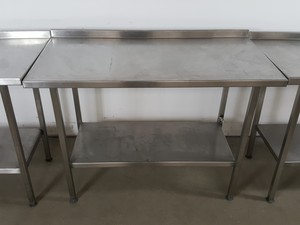 Thumbnail image of 3 x Commercial Kitchen Catering Food Prep Tables/Benches of Various Sizes 