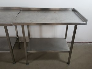 Thumbnail image of 3 x Commercial Kitchen Catering Food Prep Tables/Benches of Various Sizes 