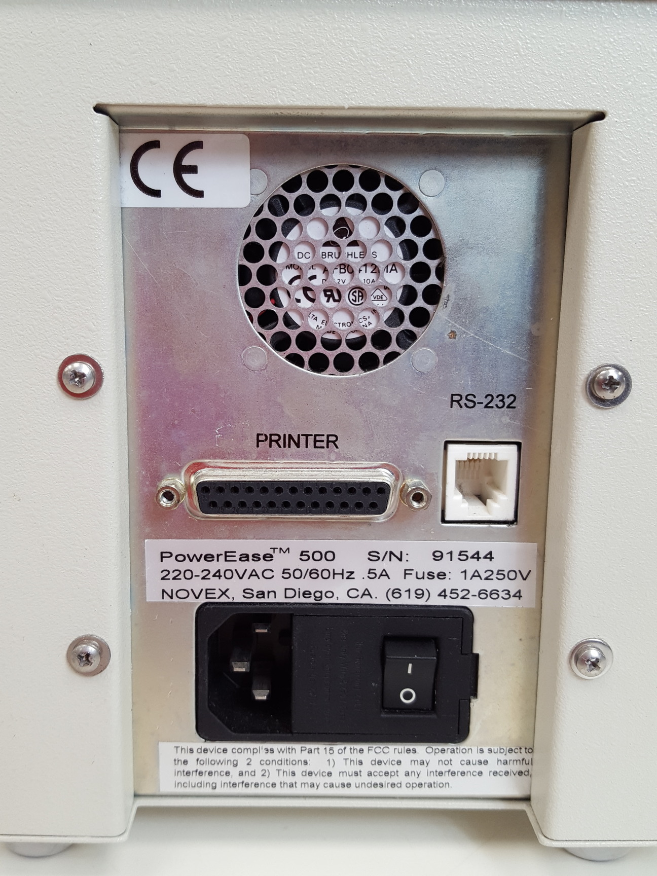 Image of NOVEX PowerEase 500 Programmable Power Supply Lab