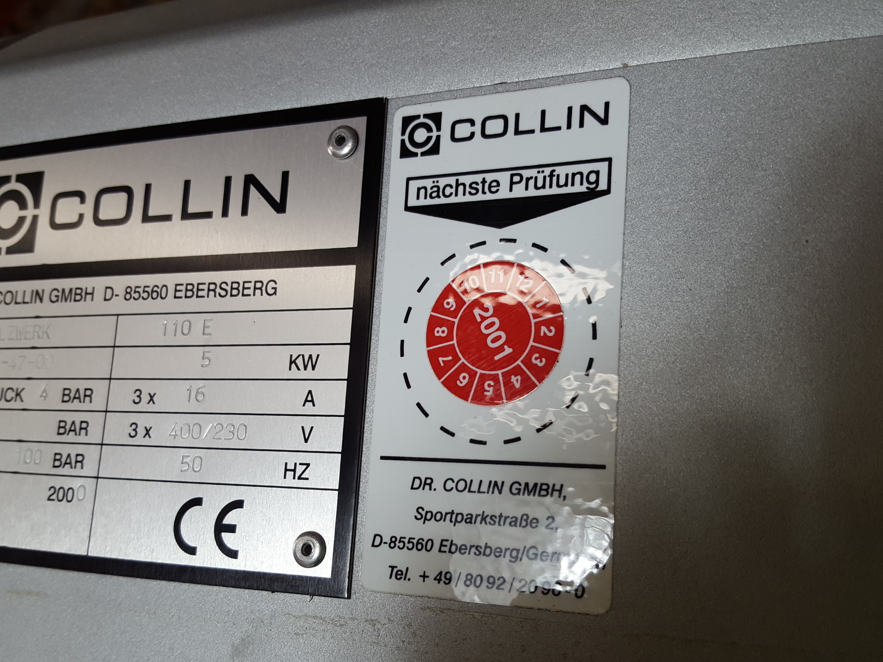 Image of Collin Walzwerk 110 E Laboratory Twin Roll Mill Lab