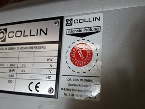Thumbnail image of Collin Walzwerk 110 E Laboratory Twin Roll Mill Lab