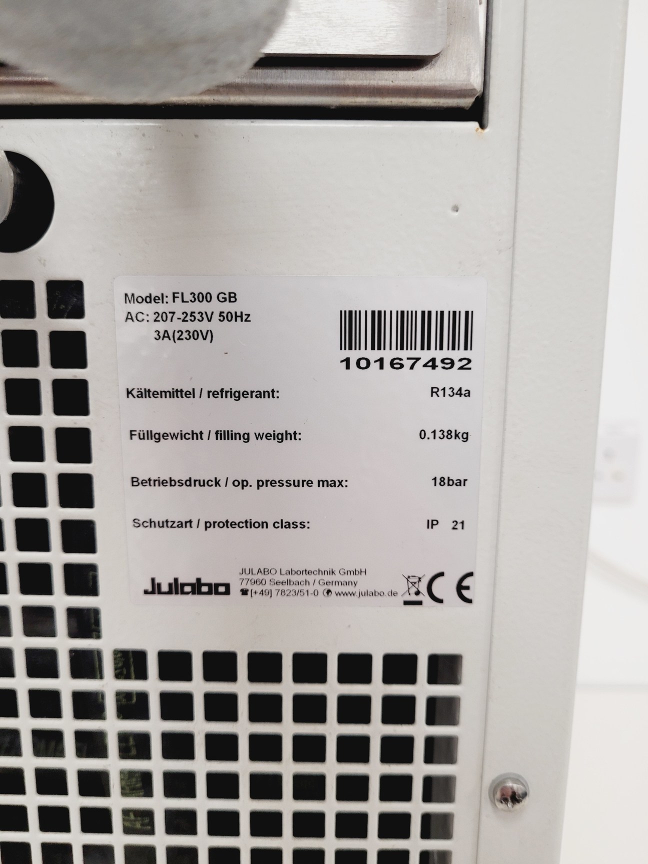 Image of Julabo FL300 GB Refrigerated Recirculating Cooler Chiller Water Lab