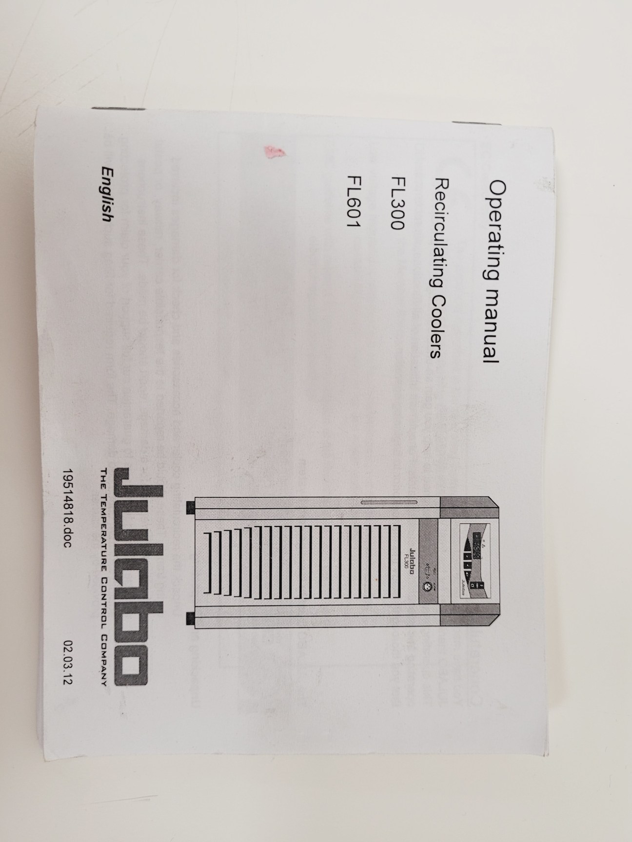 Image of Julabo FL300 GB Refrigerated Recirculating Cooler Chiller Water Lab
