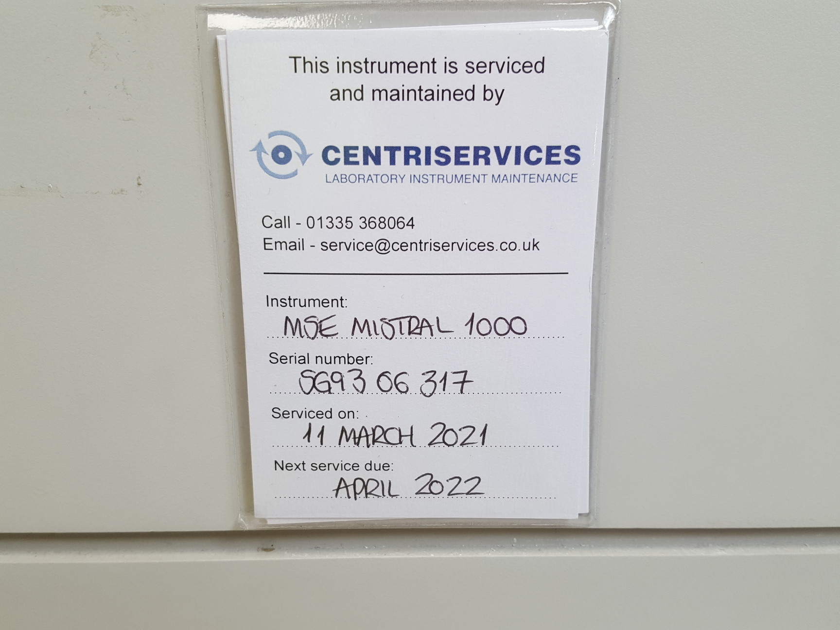 Image of MSE MISTRAL 1000 Laboratory Bench-Top Centrifuge with Rotor 4450rpm Lab