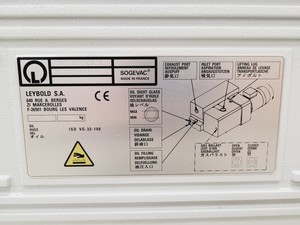 Thumbnail image of Leybold Sogevac SV200 Single Stage Rotary Vane Vacuum Pump Lab