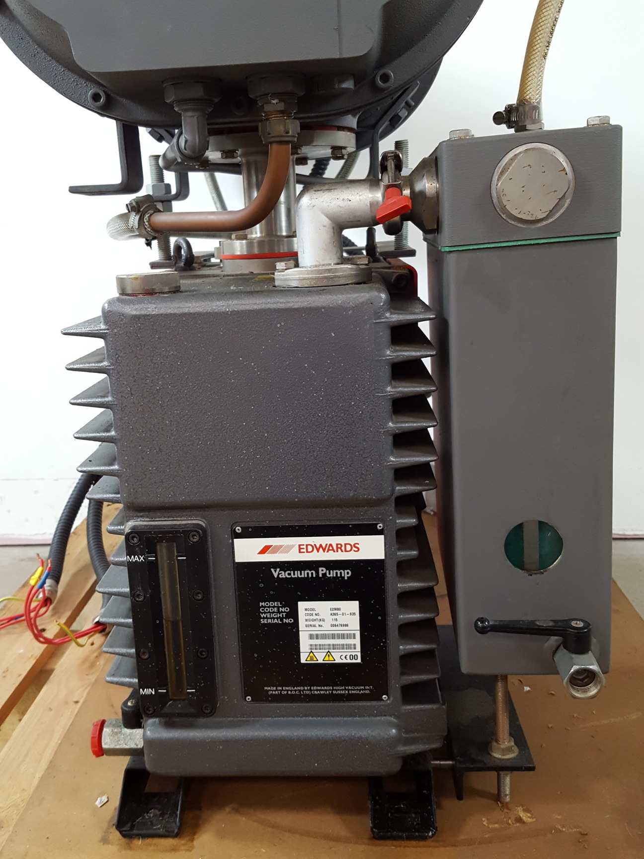 Image of Edwards Two Stage Vacuum Pump Model E2M80 w/ EH1200 Mechanical Booster MF100 