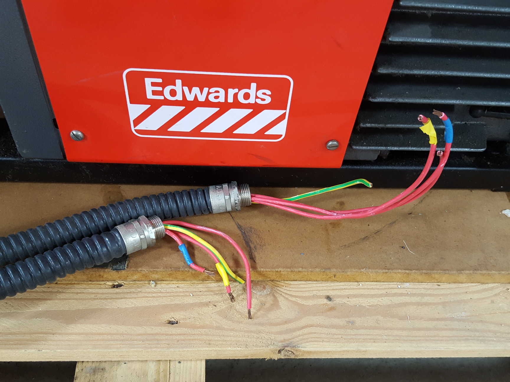 Image of Edwards Two Stage Vacuum Pump Model E2M80 w/ EH1200 Mechanical Booster MF100 