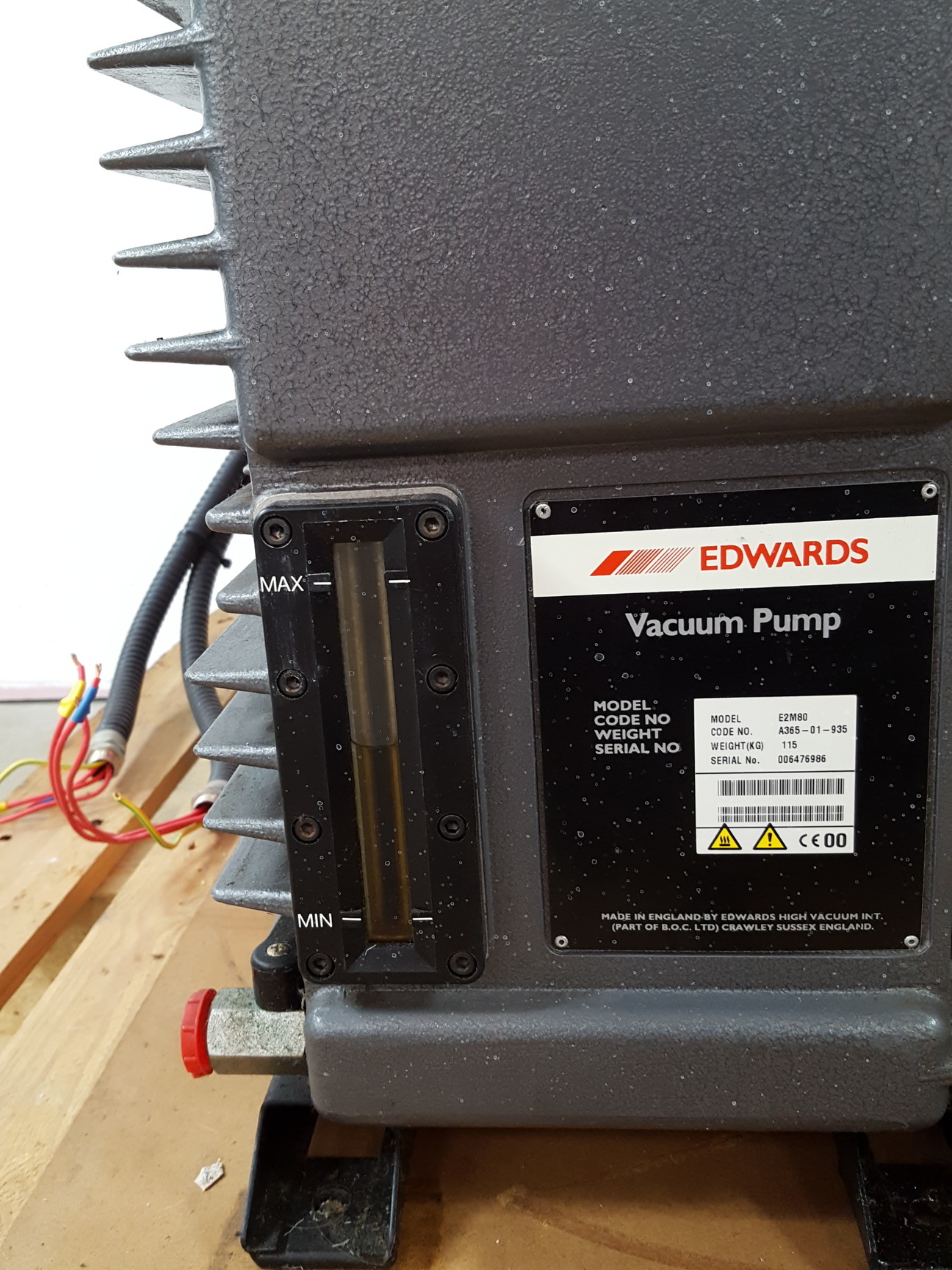 Image of Edwards Two Stage Vacuum Pump Model E2M80 w/ EH1200 Mechanical Booster MF100 