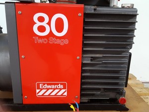 Thumbnail image of Edwards Two Stage Vacuum Pump Model E2M80 w/ EH1200 Mechanical Booster MF100 