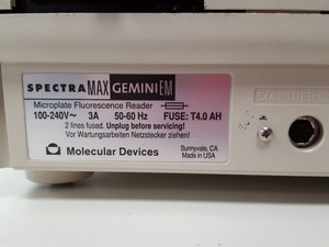 Thumbnail image of Molecular Devices SPECTRAMAX GEMINI EM Microplate Fluorescence Reader Lab Faulty