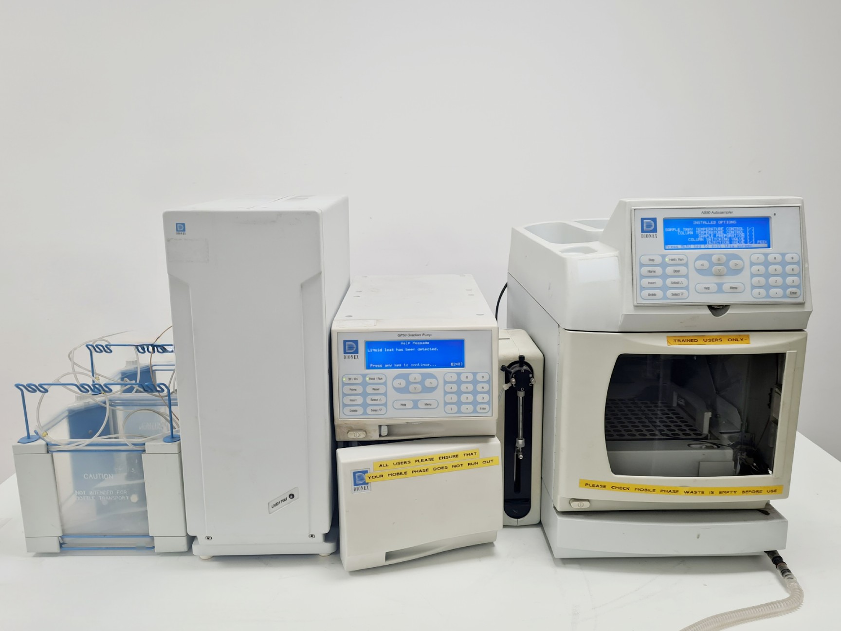 Image of DIONEX HPLC System, GP50, AS50, UVD 17OUD Lab