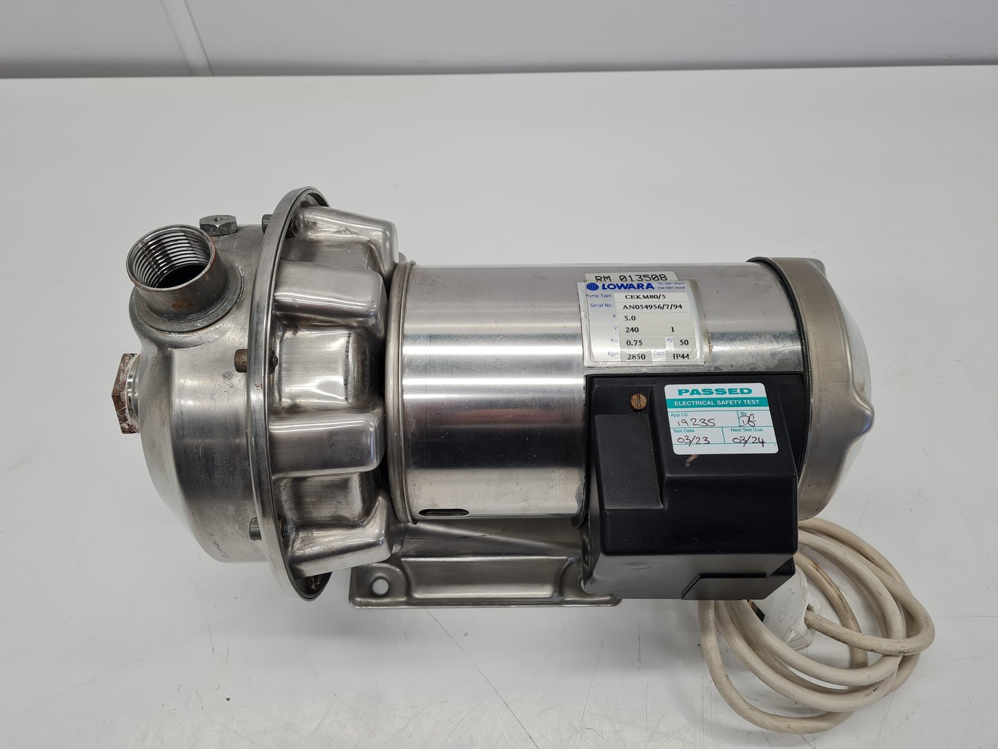 Image of Lowara Centrifugal Pump Model: CEKM80/5 Lab