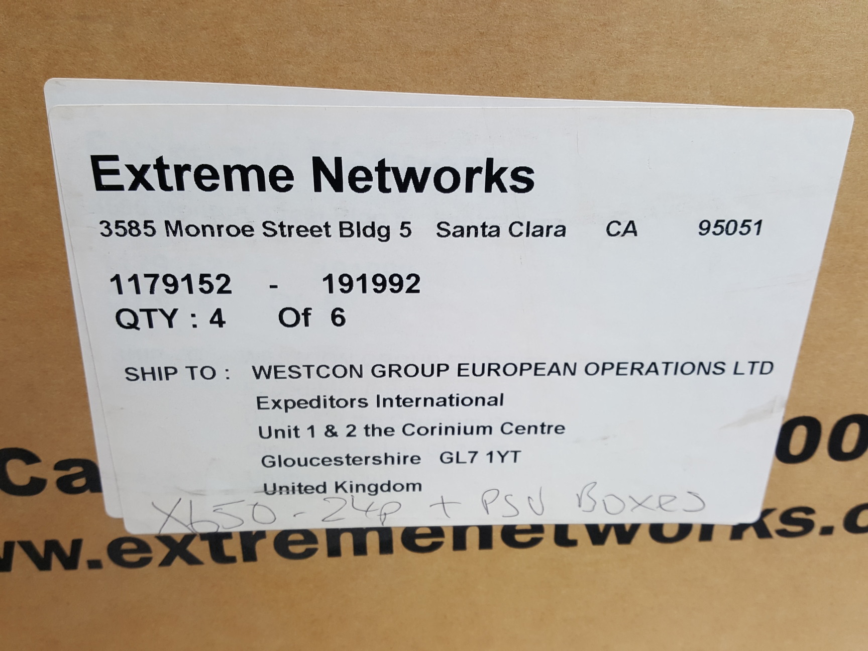 Image of Extreme Networks Summit X650-24x  Model - 17002B Network Switch with PSU 