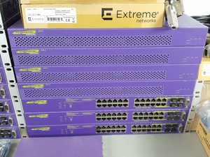 Thumbnail image of Large Lot of Extreme Networks Network Switches, Modules, Cables, Noise Filters