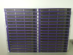 Thumbnail image of Large Lot of Extreme Networks Network Switches, Modules, Cables, Noise Filters