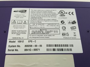 Thumbnail image of Large Lot of Extreme Networks Network Switches, Modules, Cables, Noise Filters