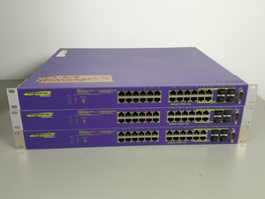 Thumbnail image of Large Lot of Extreme Networks Network Switches, Modules, Cables, Noise Filters