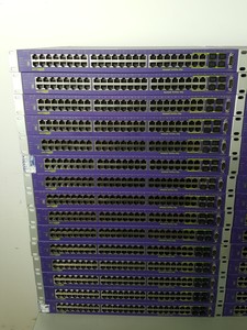 Thumbnail image of Large Lot of Extreme Networks Network Switches, Modules, Cables, Noise Filters