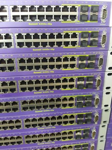 Thumbnail image of Large Lot of Extreme Networks Network Switches, Modules, Cables, Noise Filters
