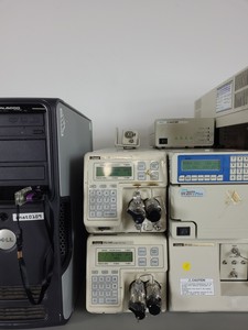 Thumbnail image of Jasco HPLC System -  PU-1585, UV-2077, FP-920, HG-980-30, AS-1555 Lab