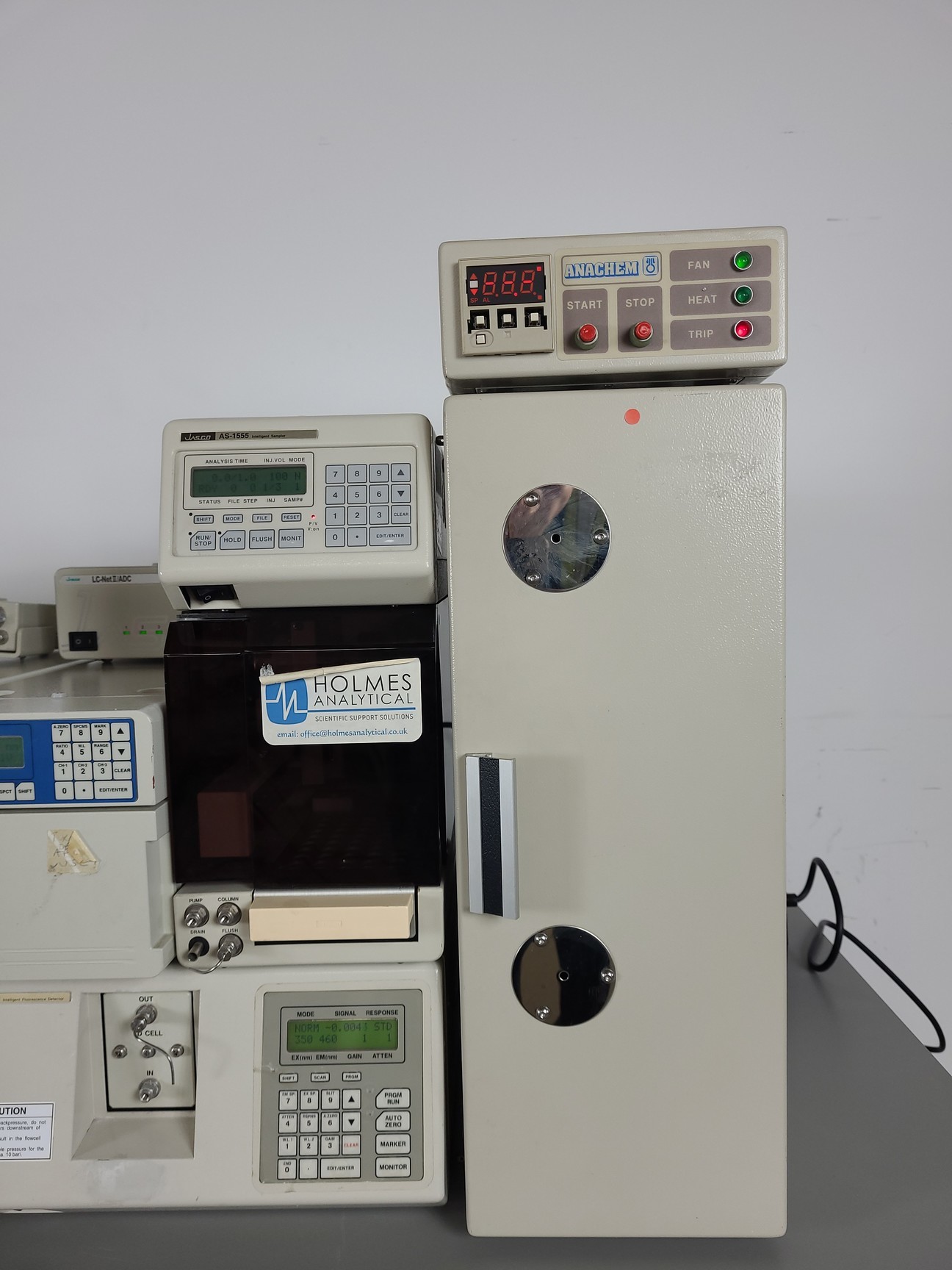 Image of Jasco HPLC System -  PU-1585, UV-2077, FP-920, HG-980-30, AS-1555 Lab