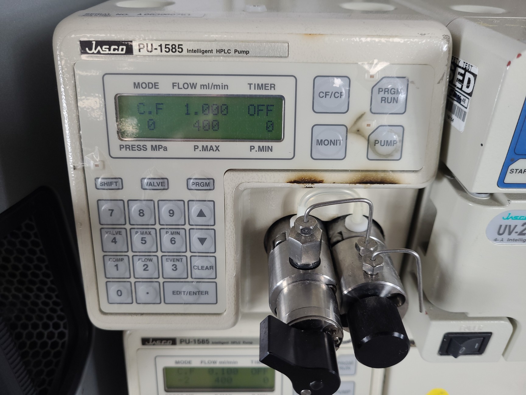 Image of Jasco HPLC System -  PU-1585, UV-2077, FP-920, HG-980-30, AS-1555 Lab