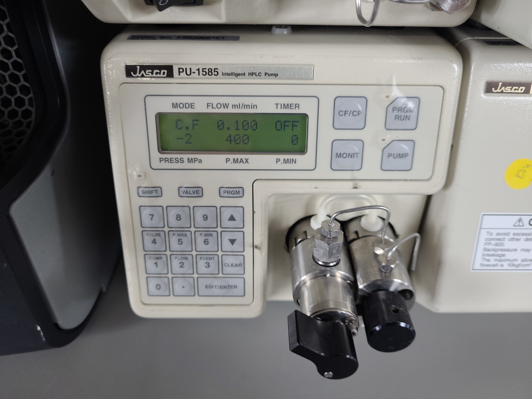 Image of Jasco HPLC System -  PU-1585, UV-2077, FP-920, HG-980-30, AS-1555 Lab