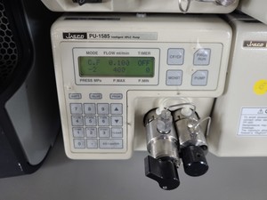 Thumbnail image of Jasco HPLC System -  PU-1585, UV-2077, FP-920, HG-980-30, AS-1555 Lab