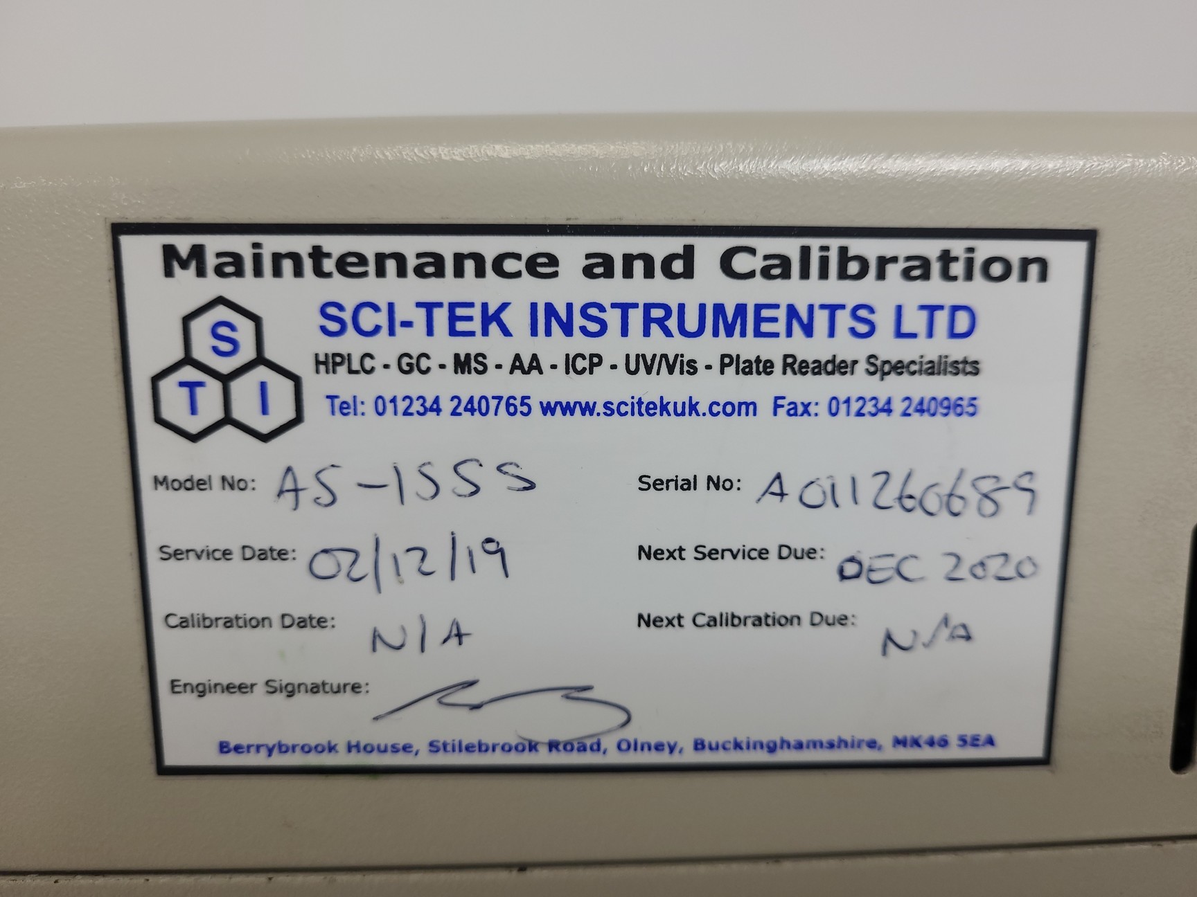 Image of Jasco HPLC System -  PU-1585, UV-2077, FP-920, HG-980-30, AS-1555 Lab