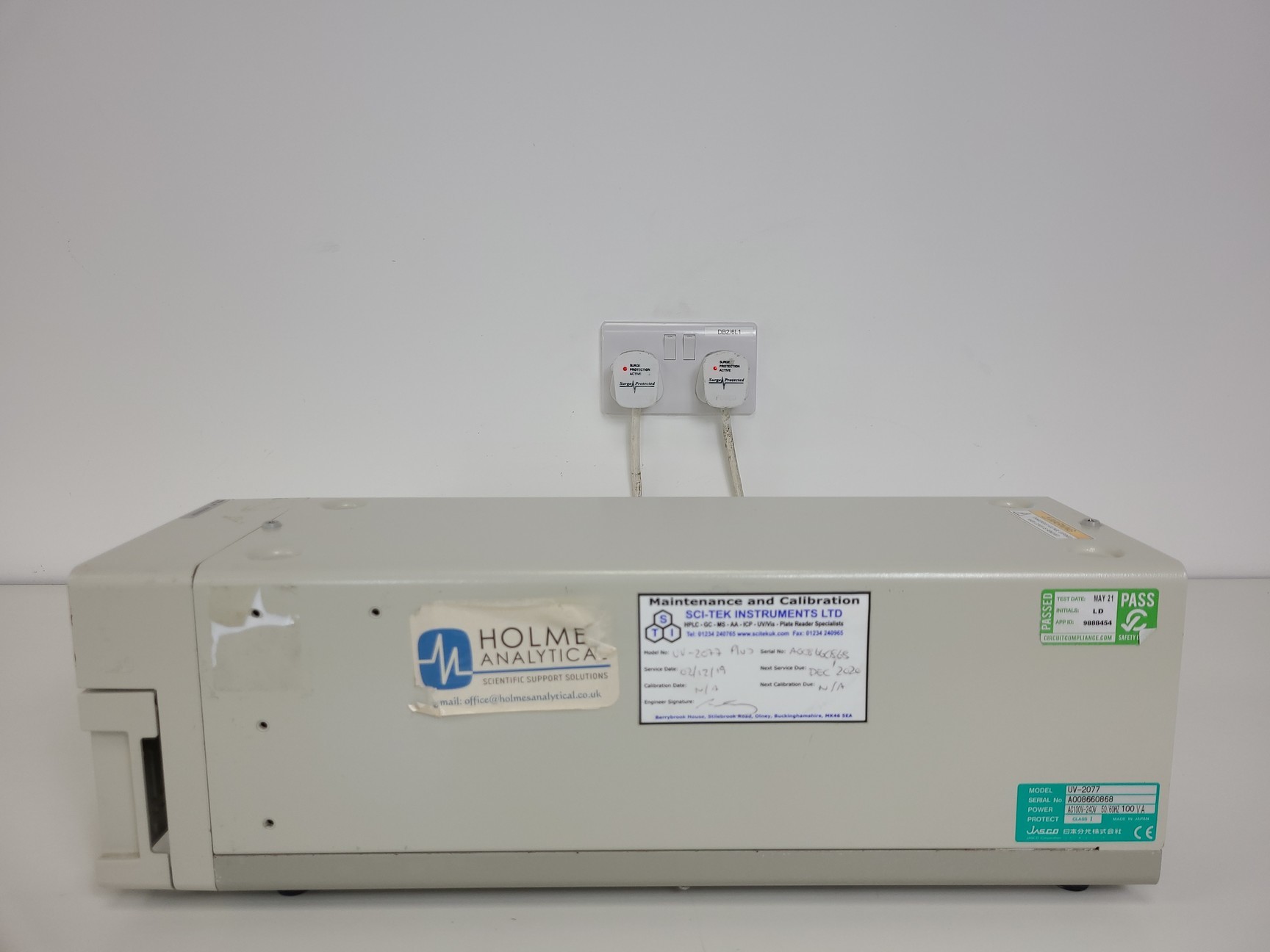 Image of Jasco HPLC System -  PU-1585, UV-2077, FP-920, HG-980-30, AS-1555 Lab