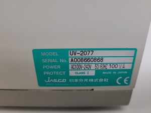 Thumbnail image of Jasco HPLC System -  PU-1585, UV-2077, FP-920, HG-980-30, AS-1555 Lab