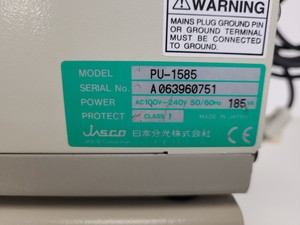 Thumbnail image of Jasco HPLC System -  PU-1585, UV-2077, FP-920, HG-980-30, AS-1555 Lab