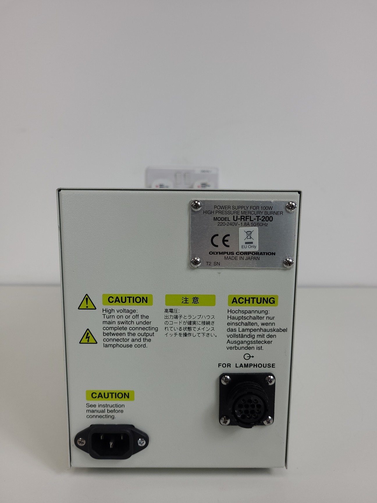 Image of Olympus U-RFL-T 200 Power Supply for 100W High Press Mercury Burner Ballast Lab