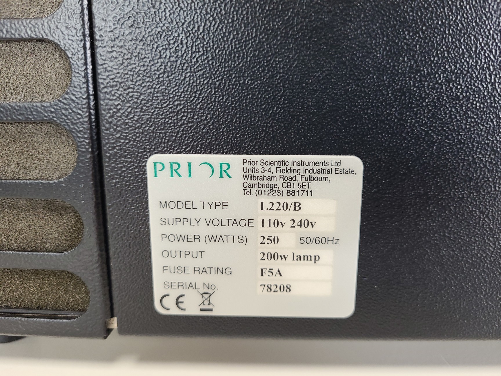 Image of Prior Lumen 200 L220/B Microscope Fluorescence Illumination Light Source Lab