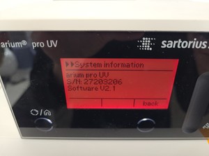 Thumbnail image of Sartorius Arium Pro UV Ultrapure Water Purification System Lab