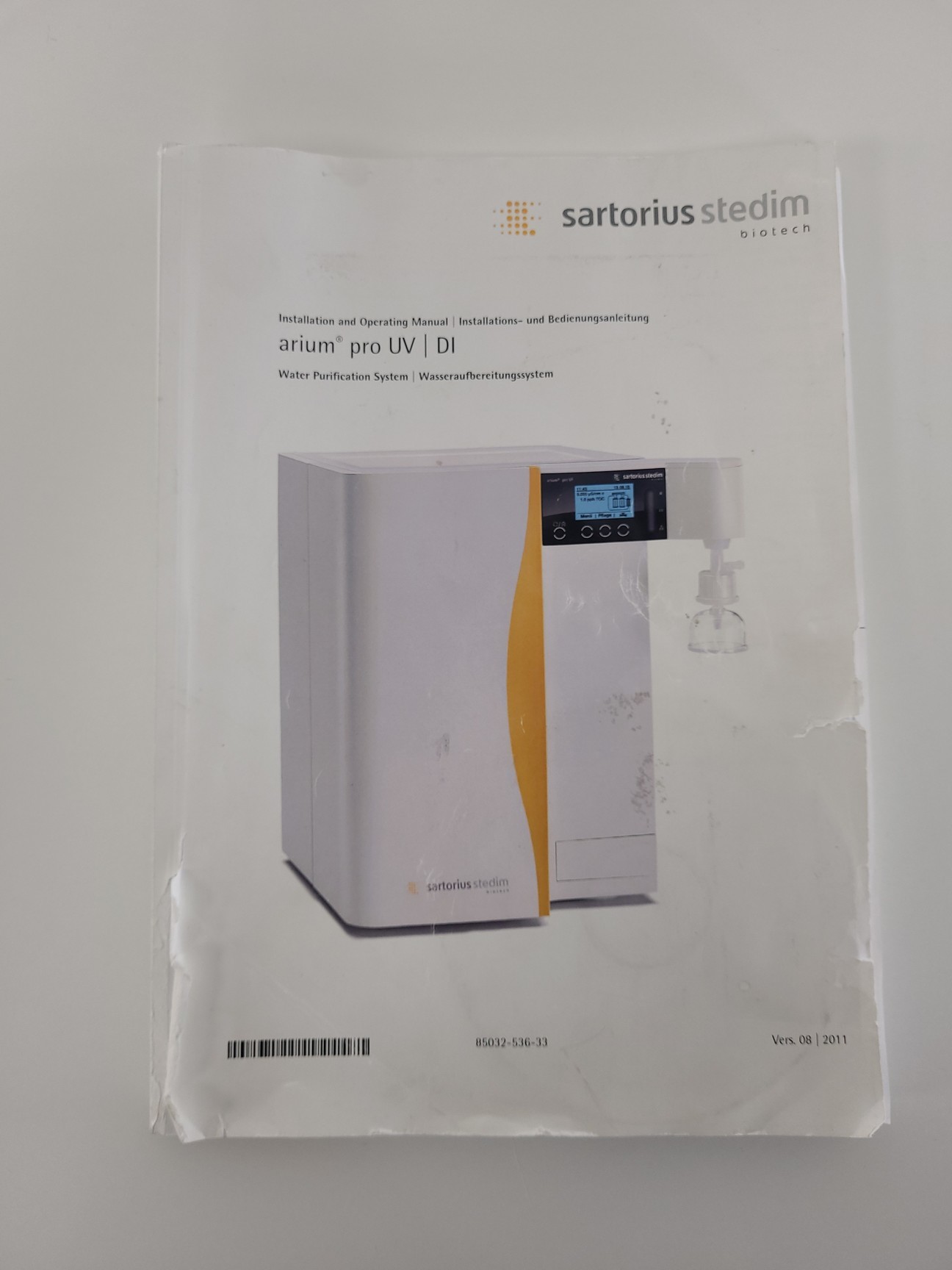 Image of Sartorius Arium Pro UV Ultrapure Water Purification System Lab