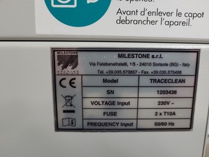 Thumbnail image of Milestone TraceClean System Clean Chemistry System for Atomic Spectroscopy Lab