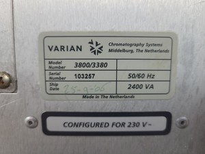 Thumbnail image of Varian CP-3800 GC Gas Chromatograph with CP-8400 Autosampler Lab