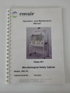 Thumbnail image of Envair MSC III/I Class 3 III-I Microbiological Safety Cabinet Lab