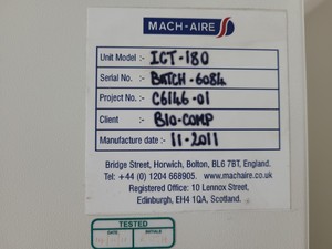 Thumbnail image of Mach-Aire ICT-180 Glove Box Safety Cabinet Pharmacy Dispensing Isolator Lab